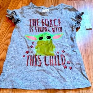 Star Wars Mandalorian Girls Gray TShirt